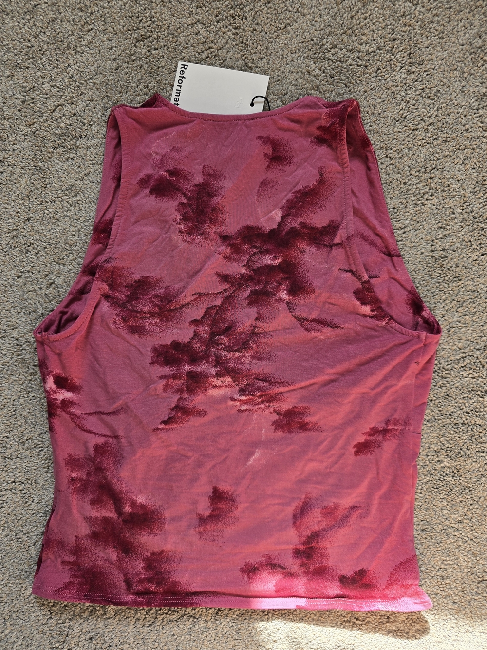 NWT Reformation Bowie V-Neck Tank in Pink Size S - Picture 3 of 4
